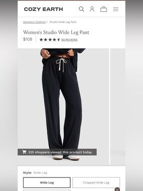 Cozy Earth Studio Wide Leg Pant - XS